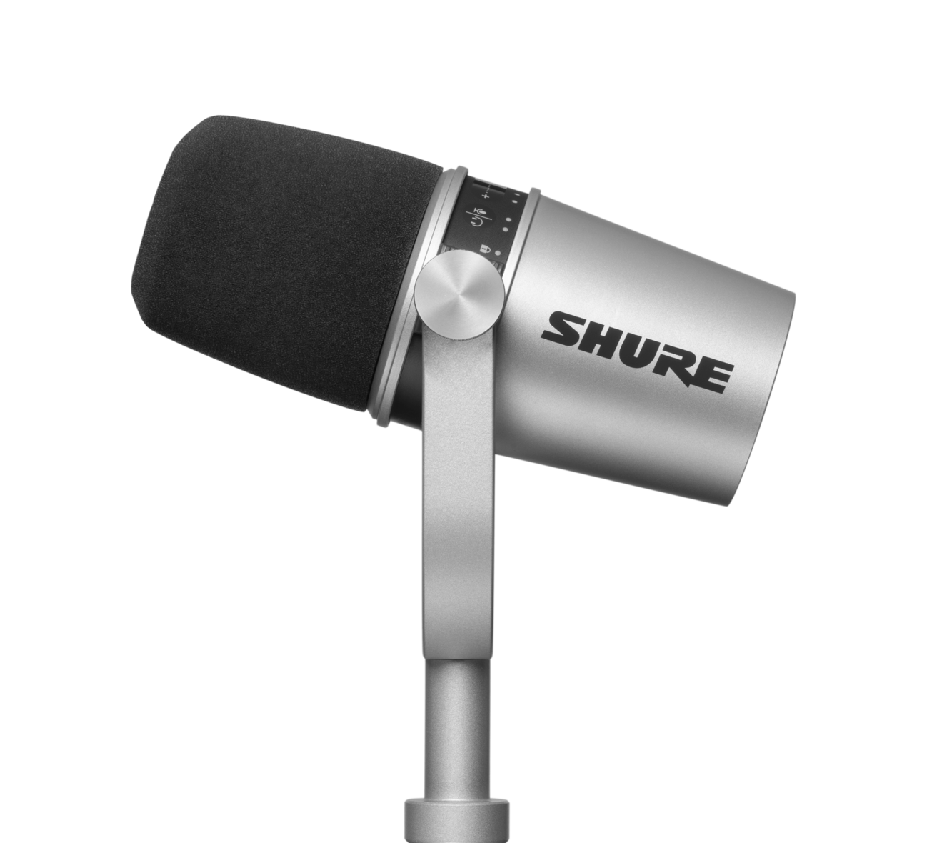 Shure MV7+-W Podcasting Bundle with Boom Arm and Headphones - White