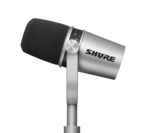 Shure MV7+-W Podcasting Bundle with Boom Arm and Headphones - White