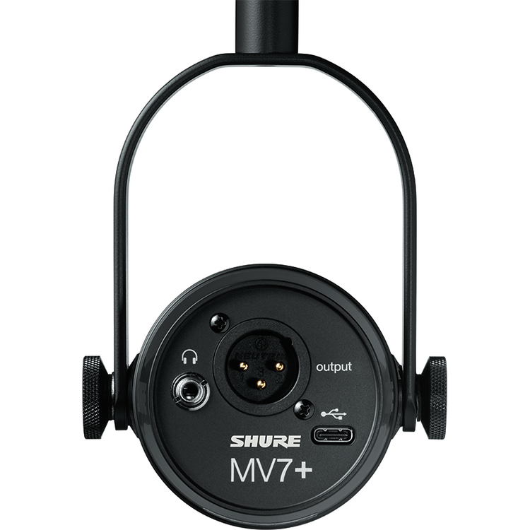 Shure MV7+-K Desktop Podcasting Bundle w/Over Ear Headphones - Black