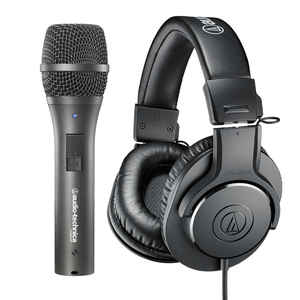Audio Technica AT-2005USB and ATH-M20X Podcast Bundle