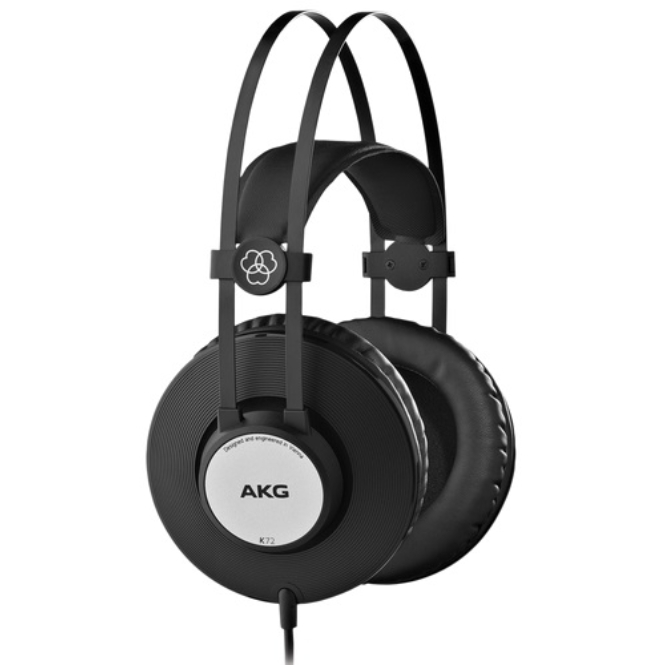 AKG K72 Closed Back Studio Headphones, Black / Silver - Open Box, Mint