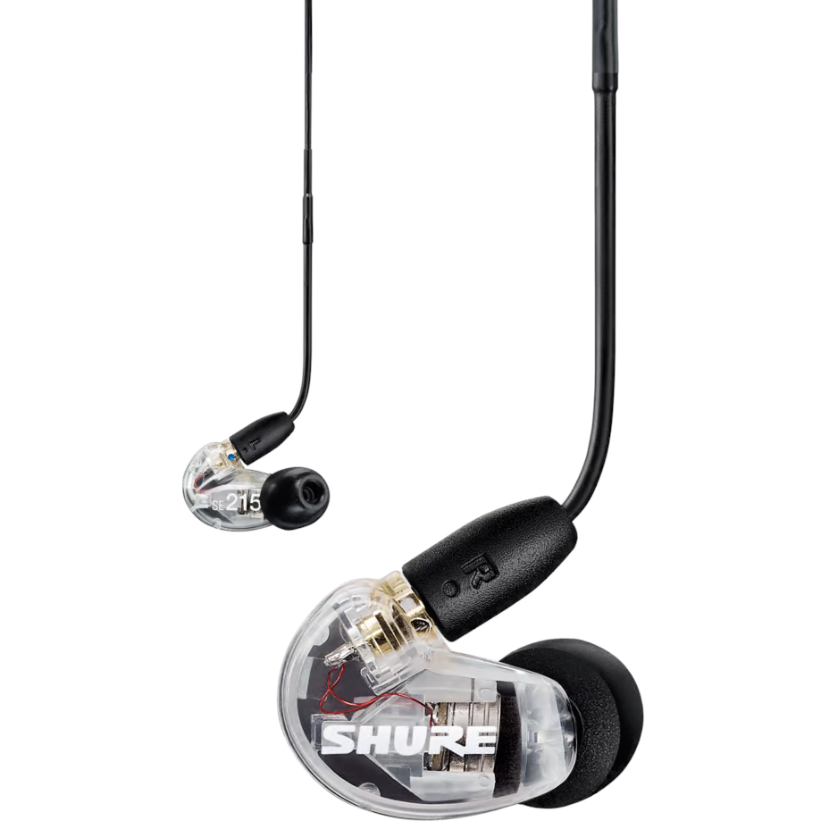 Shure SE215 Sound Isolating Earphones - Clear - New,Clear