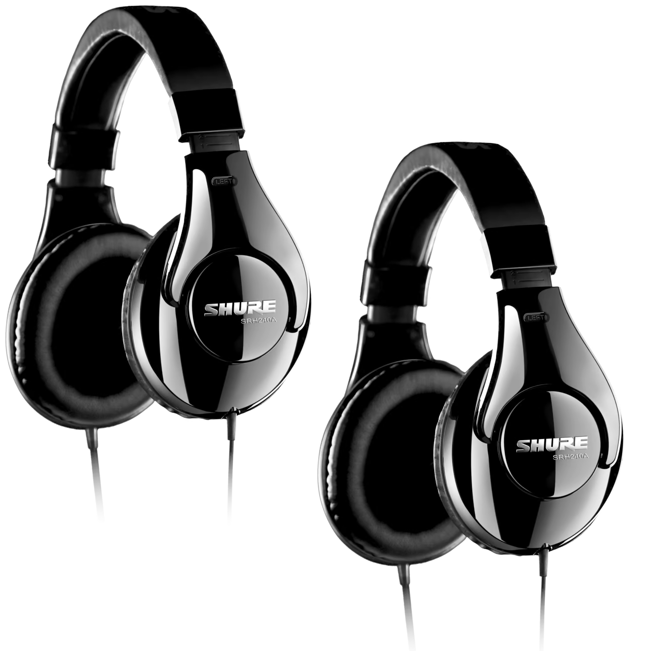 Shure SRH240A-BK + SRH240A-BK Studio Headphone Bundle